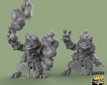 Frog Tinkerers! Artificer! Defenders of the Forrest! Frog Person! Resin Miniature! DnD! Dungeons & Dragons! Pathfinder! RPG! Wargames!