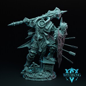 The Colossal Knight Horror! Knight of the Undead! Witchsong! D&D Dungeons and Dragons! Tabletop Minis! Resin Miniature! 3D printed!