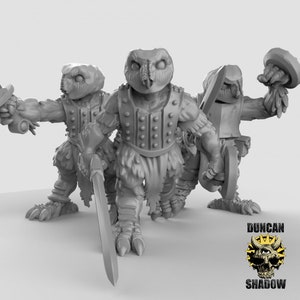 Owl Fighters with Sword and Shield! Protector of the Woods! Owl Person! Resin Miniature! DnD! Dungeons & Dragons! Pathfinder! RPG! Wargames!
