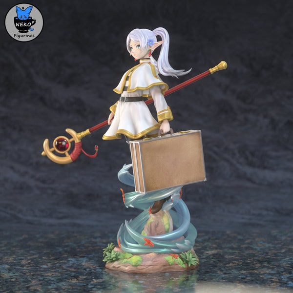 Frieren: Beyond Journey's End! Beautiful 12K! Huge! ! Magical Elf Girl Statue! Model Kit! Neko Figurines! ABS Like Resin!