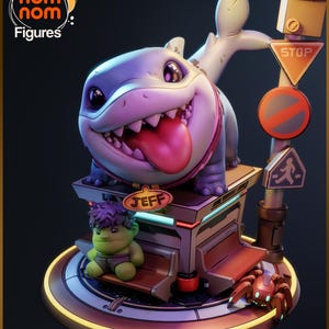 Chibi Jeff! Rivals Fan Made! Beautiful 12K! Huge! Nomnom Figurines! Garage Kit! ABS Like Resin! Fan Inspired! Anime Inspired!