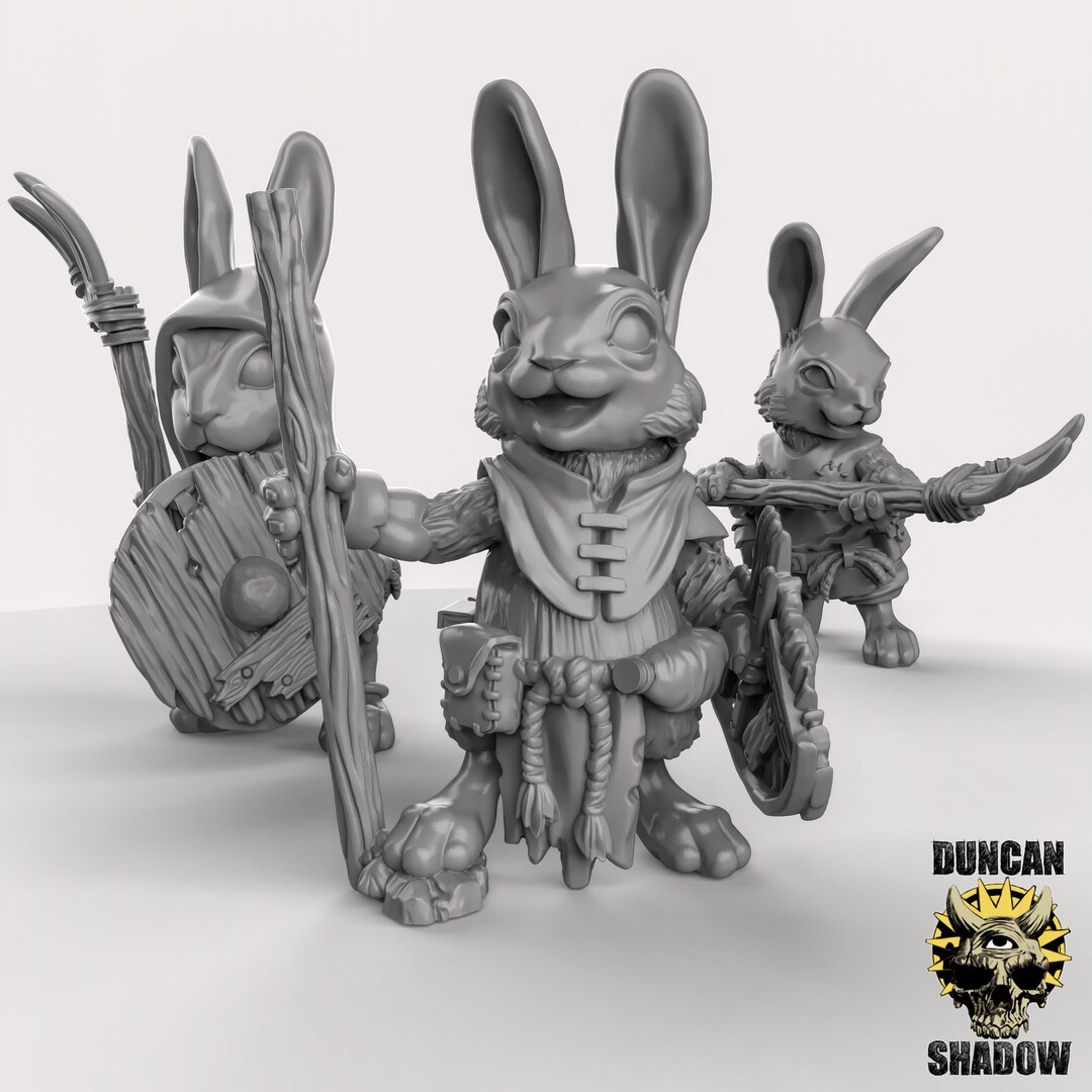Rabbit Folk Farmers! Defenders of the Forrest! Rabbit Person! Resin ...