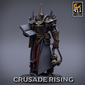 Templar Priest! Crusade Rising! Rescale Miniatures! 1 Inch Base! 32mm Scale!