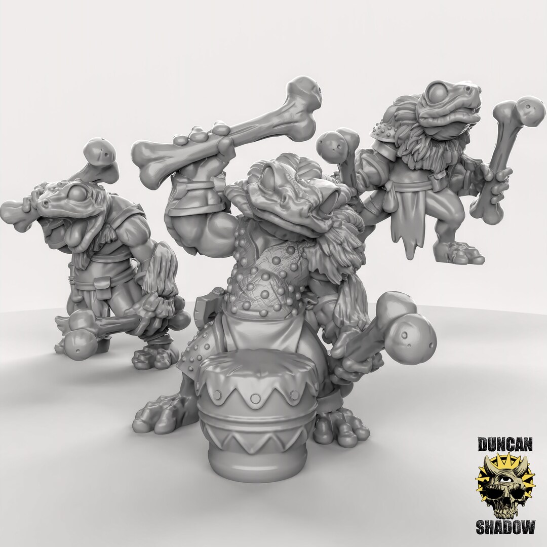 Frog Folk With Bones! Defenders of the Forrest! Beaver Person! Resin ...