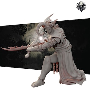 Horned Knight! Realsteone Miniatures! D&D Dungeons and Dragons! Tabletop Minis! Resin Miniature! Wargames!