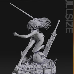2B! Nier Automata! Fan Made! Beautiful 12K! Huge! Nomnom Figurines! Garage Kit! ABS Like Resin! Fan Inspired! Anime Inspired!