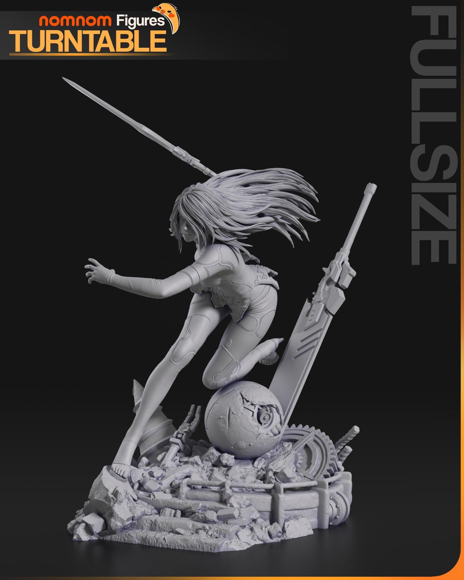 2B! Nier Automata! Fan Made! Beautiful 12K! Huge! Nomnom Figurines ...