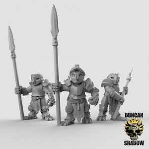 Owl Knights with Spears! Protector of the Woods! Owl Person! Resin Miniature! DnD! Dungeons & Dragons! Pathfinder! RPG! Wargames!
