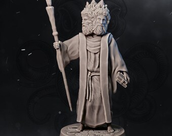 Crystal Knight! Scholar! Wizard! 3 Heads! Realsteone Miniatures! D&D Dungeons and Dragons! Tabletop Minis! Resin Miniature! Wargames!