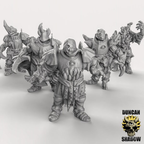 Possessed Knights! Demonic Knights! Corrupted! Abominations! Resin Miniature NPC! D&D Dungeons and Dragons! TTRPG! 3D Print Resin Miniature!