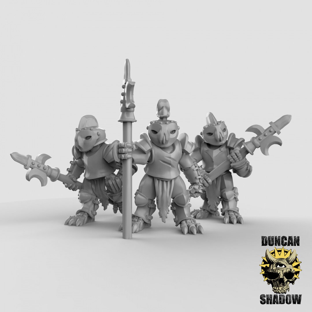 Owl Royal Guard! Protector of the Woods! Owl Person! Resin Miniature ...