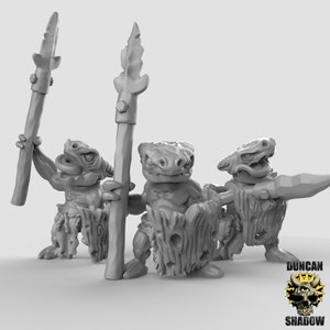 Kobold Spearmen! Resin Miniature! DnD Miniatures! Dungeons & Dragons Miniatures!  Pathfinder Miniatures! RPG! Tabletop Miniatures!