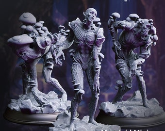 IMyceloid Minions! Fungal Puppets! Drow! Dark Elf! Under Darkness by DM Stash! Player Models! ! Fantasy! Tabletop Gaming! 32mm Scale!