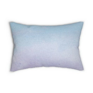 Ombre Blue Purple Throw Pillow (20" × 14"), Inspired by Cotton Candy | Home Decor | Blue and Purple Ombre  | Home Fashion | Gift