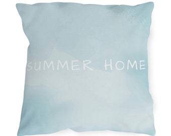 Sky Blue Summer Home Outdoor Pillows, Inspired by Summer Season | Indoor | Outdoor Throw Pillow | Minimalist Design Decor