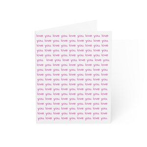 Love You, Mean it Karte, inspiriert von Liebe | Geschenk für Freund | Liebhaber | Frau | Freundin | Vetter | Tante | Mama