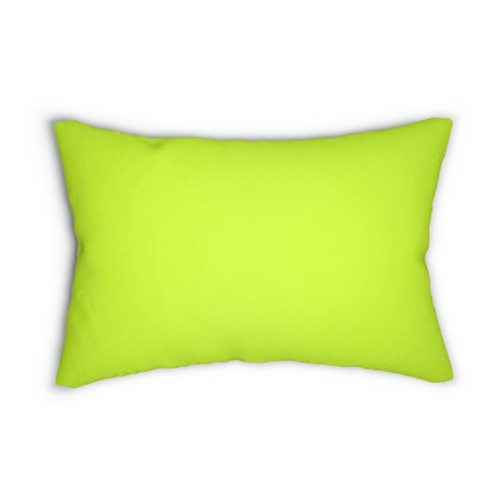 Bright Neon Throw Pillow 20 14 Inspired by Attention Home Decor Neon Yellow Gift for Home Fashion Trend Free Shipping Etsy