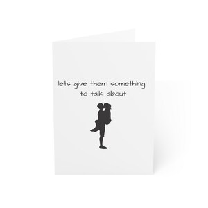 Diamo loro qualcosa di cui parlare, biglietto ispirato a una vita amorosa in fermento / regalo per partner / fidanzata / fidanzato