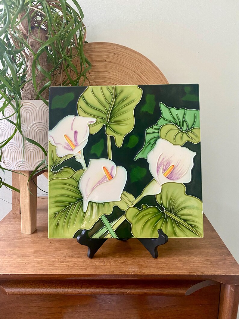 Vintage Calla Lily Tile: 12