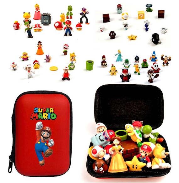 Super Mario Bros Action Figures With Pouch Etsy