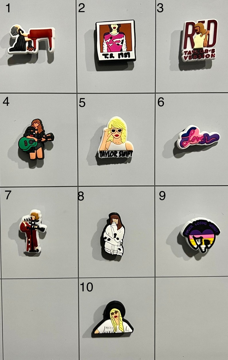 Taylor Swift Croc JIBBITZ Croc Shoe Charms Etsy