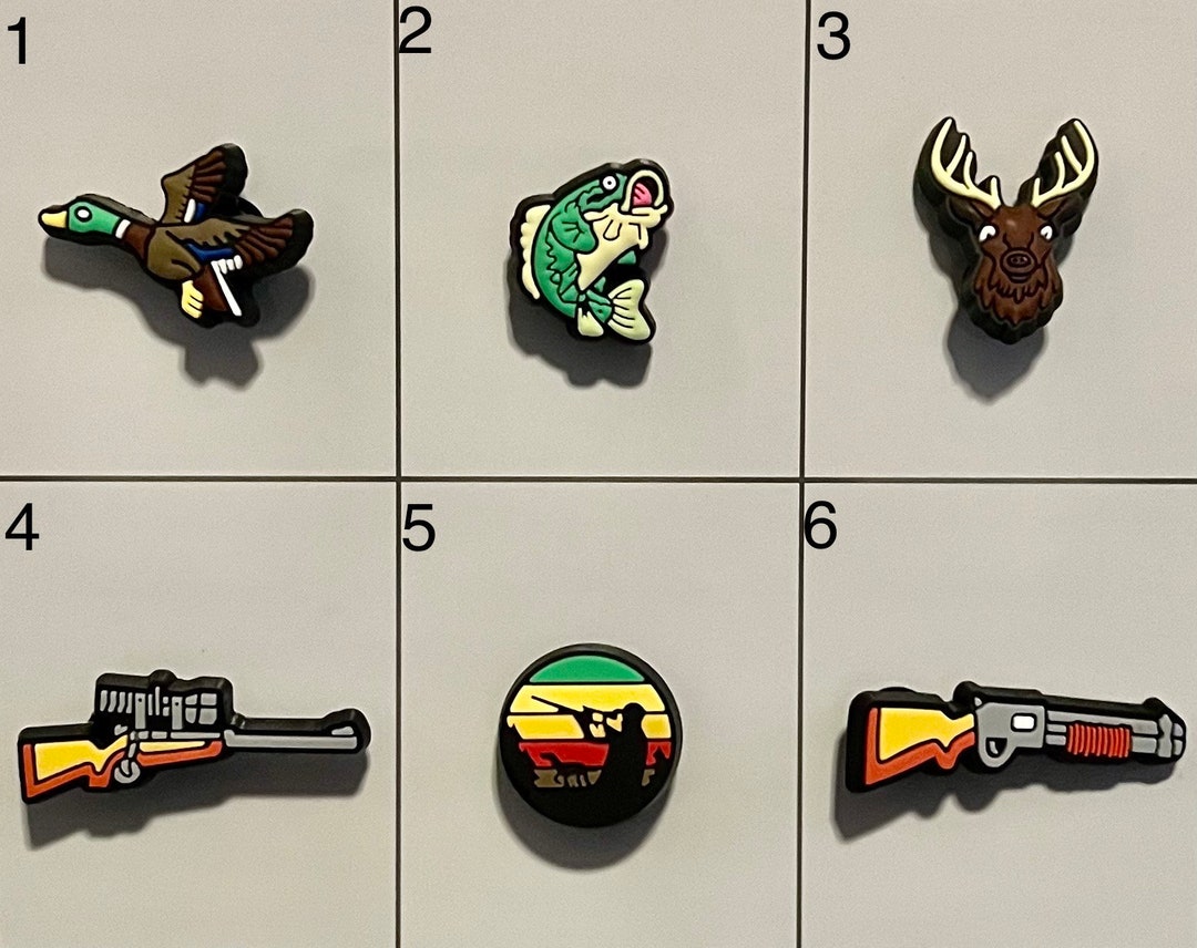 Hunting Fishing Croc Shoe Charms Etsy