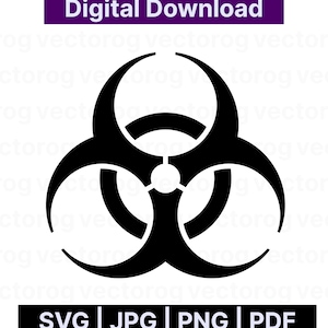 Biohazard SVG, Biohazard Png, Biohazard Vector, Biohazard Silhouette, Biohazard Jpg, Biohazard Pdf