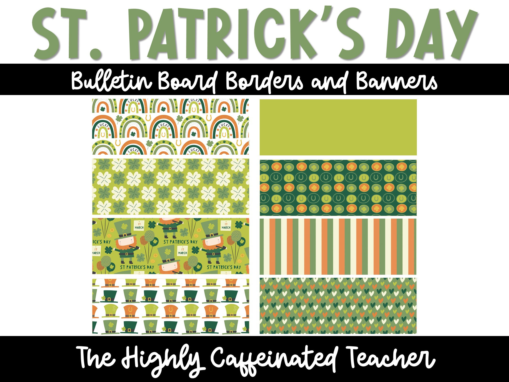 St. Patrick's Day Bulletin Board Kit L St. Patrick's Day Classroom ...