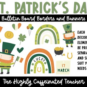 St. Patrick's Day Bulletin Board Kit L St. Patrick's Day Classroom ...