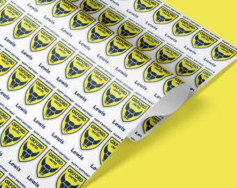 Personalised Oxford Utd Gift Wrapping, wrapping paper, Happy Birthday,Merry Christmas etc gift wrap, For him, For her, Oxford United
