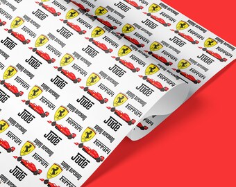 Carta da regalo F1 personalizzata a tema Ferrari, Confezione regalo, Confezione regalo Formula 1, Carta da regalo Formula 1, Confezione regalo Formula 1