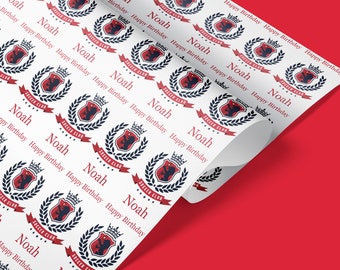 Football Team personalised Gift Wrapping,any team wrapping paper,FootballTeam gift wrap,Happy Birthday football.football wrapping paper.