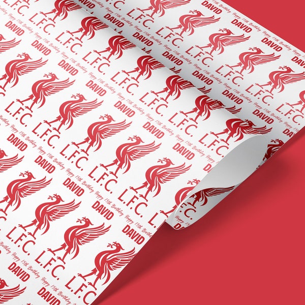 LFC personalised Gift Wrapping, wrapping paper, LFC gift wrap, For him, For her.