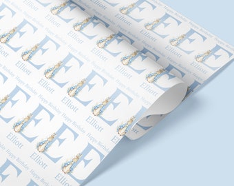 Personalised Peter Rabbit Wrapping Paper, gift wrap, Peter Rabbit , Peter Rabbit Gift wrap, Happy Birthday Peter Rabbit wrapping paper