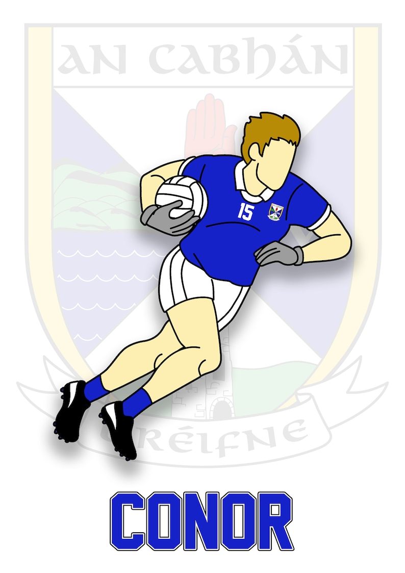 GAA County Personalised Print, Wall Art Print,gaelic Football, GAA