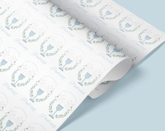 Personalised Holy Communion Gift Wrapping, First Communion wrapping paper, For him, For her,First Holy Communion wrapping paper