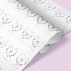 Personalised Holy Communion Gift Wrapping, First Communion wrapping paper, For him, For her,First Holy Communion wrapping paper image 2