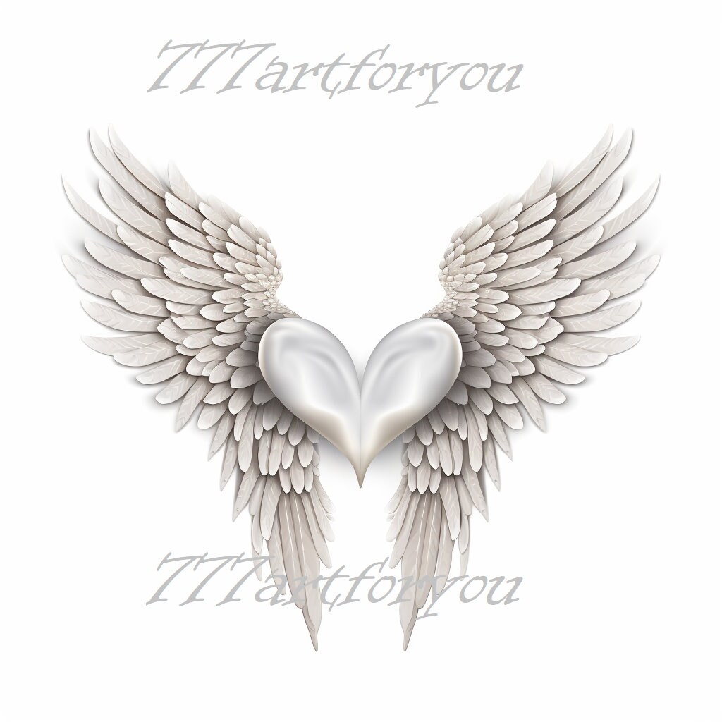 Wings Sublimation PNG Template Heaven Background Memorial Etsy