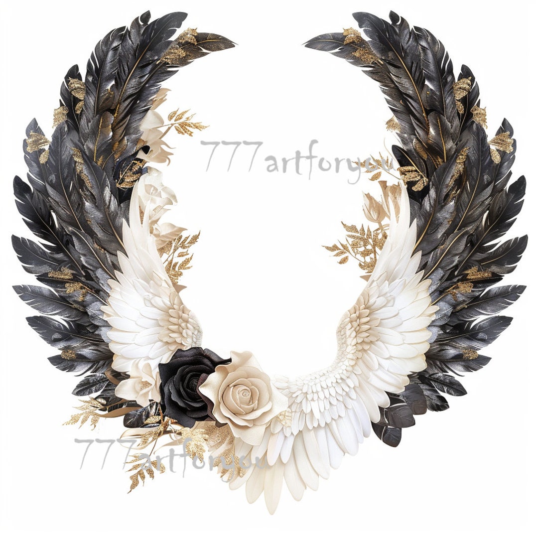 Black Gold Heavens Stairway in Loving Memory Angel Wings Memorial ...