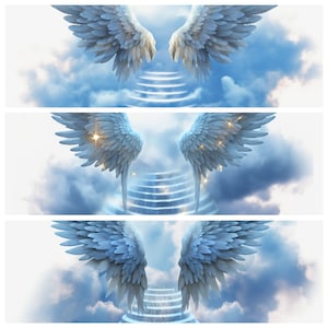 Sky In Loving Memory Of Angel Wings Memorial PNG add photo rest in peace template for funeral RIP Memorial In loving memory