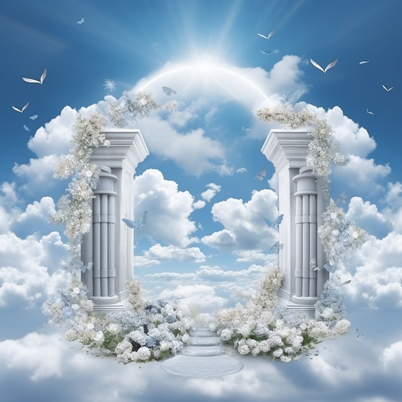 Baby Blue Background Baby Blue Sky Blue Heaven Silver - Etsy