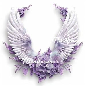 Angel Wings Entrance,Art, Christian, Funeral, wings , Memorial, Digital Downloadable, Instant PNG Download Purple Heaven In loving Memory