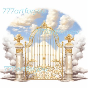 Golden  Heavens Stairway In Loving Memory Angel Wings Memorial Background PNG add photo rest in peace template for funeral RIP Memorial