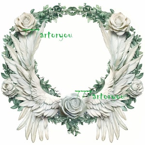 Green Baby white Sky Clouds Heavens Stairway Memorial Background PNG add photo rest in peace template for funeral RIP Memorial