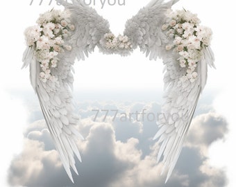 Light Gray Heavens Gate In Loving Memory Forever In Our Hearts Angel Wings Memorial PNG add photo rest in peace for funeral RIP Memoria
