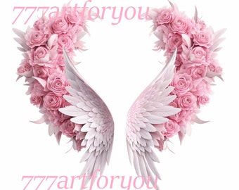 Pink Silver Heavenly Angel Wings Heaven Gate Memorial PNG add photo rest in peace template RIP Memorial