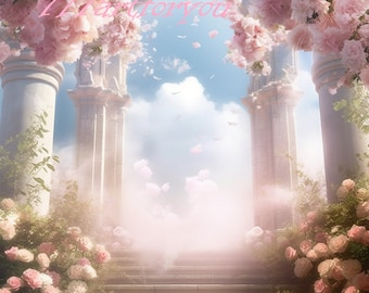 W kochającej pamięci | W kochającej pamięci 01 PNG | Tło pamiątkowe | Schody do nieba | Tło pamiątkowe nieba | Projekt pomnika |