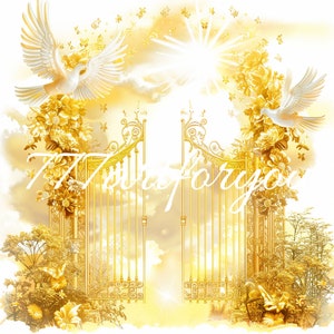 Yellow Heavenly Birthday Forever In Our Hearts Angel PNG add words photo rest in peace template for birthday RIP Memorial