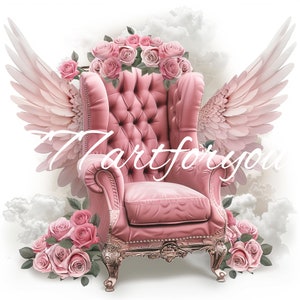 Pink Heaven Chair Roses In Loving Memory Grave Blanket Editable Template add photo PNG Rest In Peace RIP Cemetery Memorial