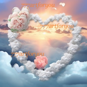 Sky In Loving Memory Of Angel Wings Memorial PNG | Rest in Peace Template with Photo for Funeral RIP Memorial